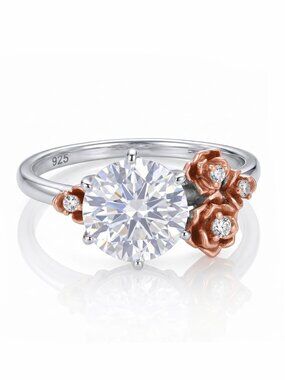 Flower Ring, solid 925 Sterling Silver Charmed Aroma Floral Collection